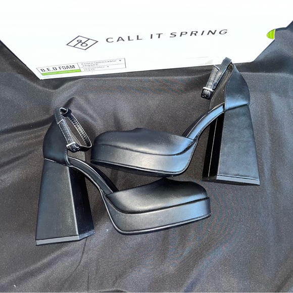 High heels- block heels. Call it Spring- Stelah (vegan leather) - Picture 2 of 9